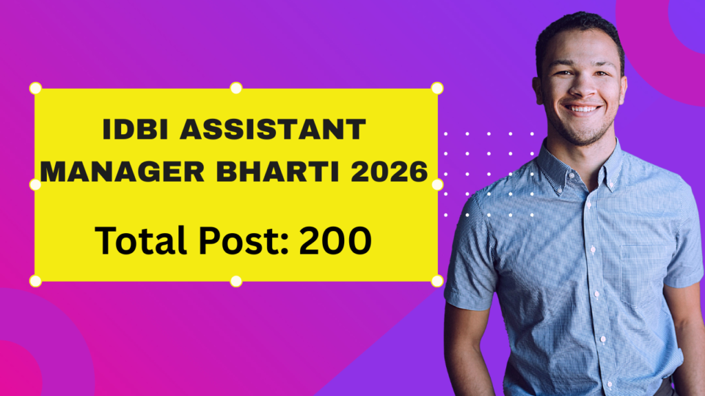 IDBI Assistant Manager Recruitment 2026 Apply